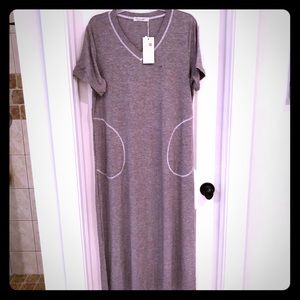 NWT Gray Knit Maxi Dress